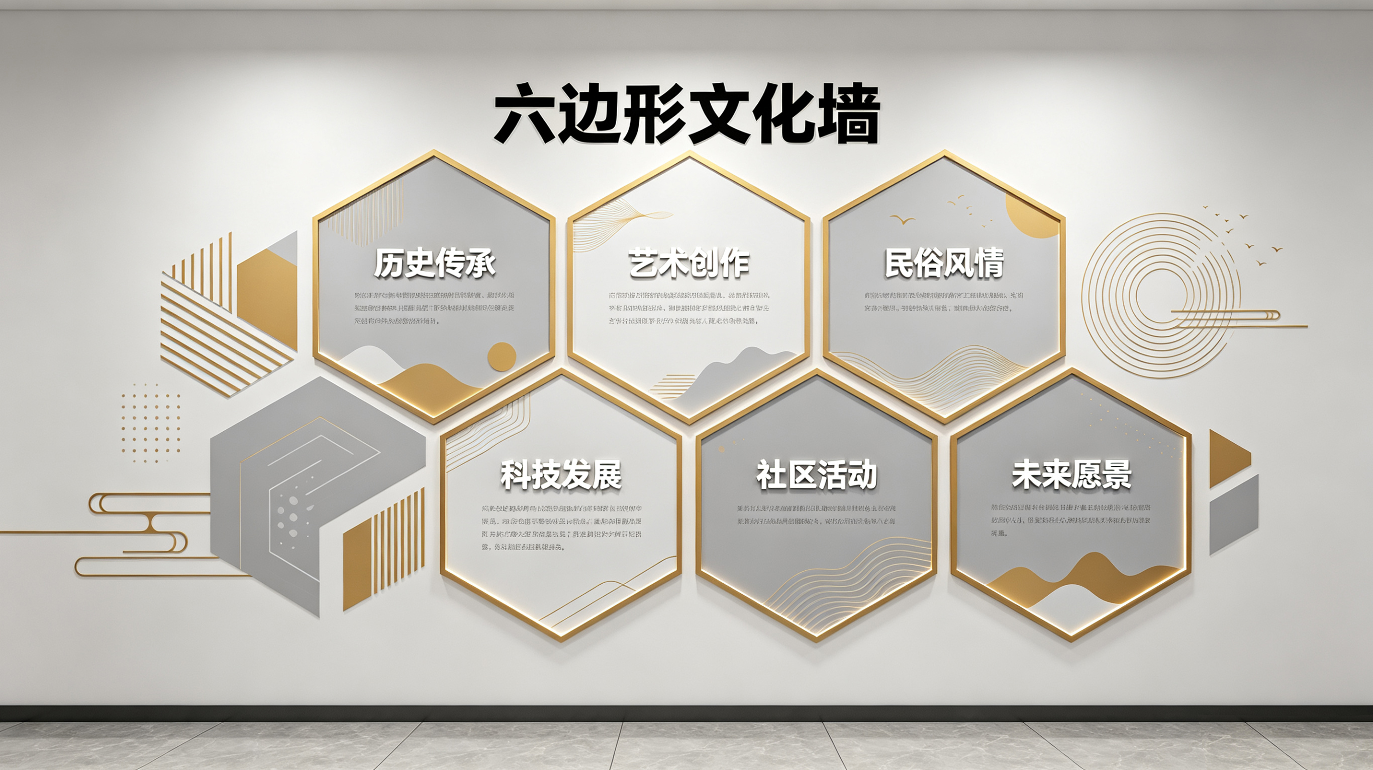 双江企业文化墙 | 六边形信息美学